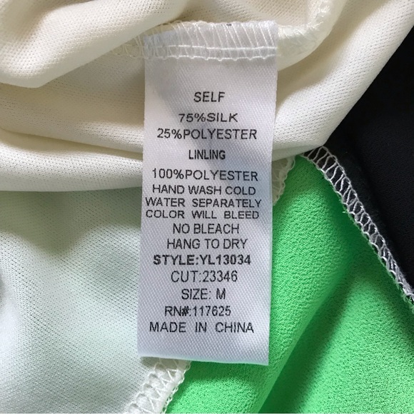 Ya Los Angeles YaLA Silk Blend Color Block Strapless Maxi Dress Size Medium NEW - Picture 9 of 10